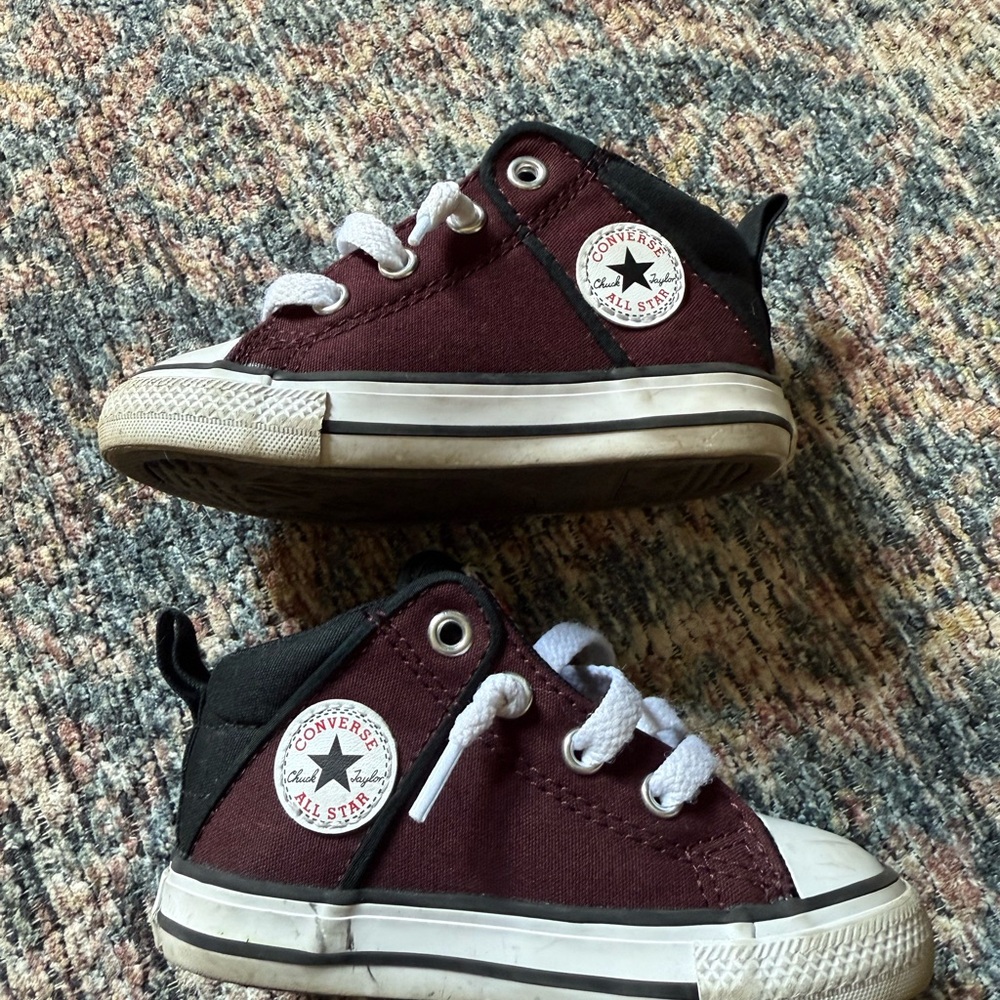 Converse Kids' Burgundy High-Top Sneakers